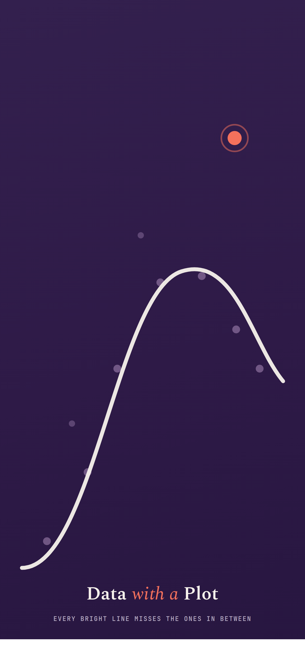 Phone wallpaper: the arc climbing an ink-plum screen